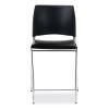 Cafetorium Counter Height Stool, Padded, Supports 300lb, 24" Seat Height, Black Seat/Back, Chrome Base, Ships in 1-3 Bus Days2