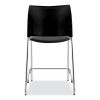 Cafetorium Counter Height Stool, Padded, Supports 300lb, 24" Seat Height, Black Seat/Back, Chrome Base, Ships in 1-3 Bus Days5