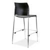 Cafetorium Bar Height Stool, Supports Up to 500lb, 31" Seat Height, Black Seat, Black Back, Chrome Base,Ships in 1-3 Bus Days2