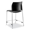 Cafetorium Counter Height Stool, Supports Up to 300 lb, 24" Seat Height, Black Seat/Back, Chrome Base, Ships in 1-3 Bus Days4