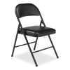 950 Series Vinyl Padded Steel Folding Chair, Supports Up to 250 lb, 17.75" Seat Height, Black, 4/Carton,Ships in 1-3 Bus Days2