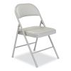 950 Series Vinyl Padded Steel Folding Chair, Supports Up to 250 lb, 17.75" Seat Height, Gray, 4/Carton, Ships in 1-3 Bus Days2