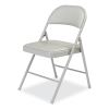 950 Series Vinyl Padded Steel Folding Chair, Supports Up to 250 lb, 17.75" Seat Height, Gray, 4/Carton, Ships in 1-3 Bus Days3