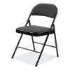 970 Series Fabric Padded Steel Folding Chair, Supports 250 lb, 17.75" Seat Ht, Star Trail Black, 4/CT, Ships in 1-3 Bus Days3