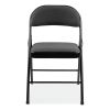 970 Series Fabric Padded Steel Folding Chair, Supports 250 lb, 17.75" Seat Ht, Star Trail Black, 4/CT, Ships in 1-3 Bus Days4