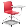 CoGo Mobile Tablet Chair, Supports Up to 440 lb, 18.75" Seat Height, Red Seat/Back, Chrome Frame, Ships in 1-3 Business Days2