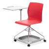 CoGo Mobile Tablet Chair, Supports Up to 440 lb, 18.75" Seat Height, Red Seat/Back, Chrome Frame, Ships in 1-3 Business Days3