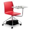 CoGo Mobile Tablet Chair, Supports Up to 440 lb, 18.75" Seat Height, Red Seat/Back, Chrome Frame, Ships in 1-3 Business Days4