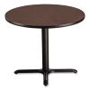 Cafe Table, 36" Diameter x 30h, Round Top/X-Base, Mahogany Top, Black Base, Ships in 7-10 Business Days2