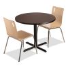 Cafe Table, 36" Diameter x 30h, Round Top/X-Base, Mahogany Top, Black Base, Ships in 7-10 Business Days3