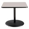 Cafe Table, 36w x 36d x 30h, Square Top/Round Base, Gray Nebula Top, Black Base, Ships in 7-10 Business Days2