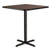 Cafe Table, 36w x 36d x 42h, Square Top/X-Base, Mahogany Top, Black Base, Ships in 7-10 Business Days3