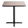 Cafe Table, 36w x 36d x 36h, Square Top/X-Base, Gray Nebula Top, Black Base, Ships in 7-10 Business Days2