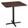 Cafe Table, 36w x 36d x 36h, Square Top/X-Base, Mahogany Top, Black Base, Ships in 7-10 Business Days3