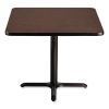 Cafe Table, 36w x 36d x 30h, Square Top/X-Base, Mahogany Top, Black Base, Ships in 7-10 Business Days4