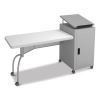 Edupod Teacher's Desk and Lectern Combo, 24" x 68" x 45", Gray Hammer Tone, Ships in 1-3 Business Days2