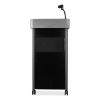 Greystone Lectern with Sound, 23.5 x 19.25 x 45.5, Charcoal Gray, Ships in 1-3 Business Days2