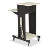 Premium Presentation Cart, 4 Shelves, 18" x 30" x 40.5", Ivory/Black, Ships in 1-3 Business Days2