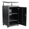 Teacher's WorkPod Lectern, 20 x 24 x 41, Charcoal Slate/Black, Ships in 1-3 Business Days4