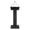 ZED Lectern with Speaker, 19.75 x 19.75 x 49, Black, Ships in 1-3 Business Days2