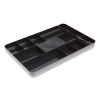 Shallow Plastic Drawer Organizer, 13 Compartments, 9.11 x 14.11 x 1.24, Black2