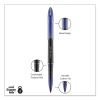 AIR Porous Gel Pen, Stick, Medium 0.7 mm, Blue Ink, Black/Blue Barrel, 3/Pack4