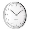 Essentials Contemporary Round Wall Clock, 15" Overall Diameter, White Case, 1 AA (sold separately)2