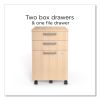 Essentials Three-Drawer Mobile Pedestal File, 2 Box/1 Legal/Letter-Size File Drawers, Natural, 15.6" x 21.3" x 24.3"2