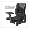 FlexFit Kroy Mesh Task Chair, Supports Up to 275 lbs, 18.9 to 22.76" Seat Height, Black Seat, Black Back, Black Base4