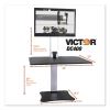 High Rise Electric Standing Desk Workstation, Single Monitor, 28" x 23" x 20.25", Black/Aluminum, Ships in 1-3 Business Days5