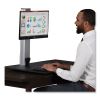 High Rise Electric Standing Desk Workstation, Single Monitor, 28" x 23" x 20.25", Black/Aluminum, Ships in 1-3 Business Days6