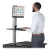 High Rise Electric Standing Desk Workstation, Single Monitor, 28" x 23" x 20.25", Black/Aluminum, Ships in 1-3 Business Days7