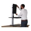 High Rise Electric Standing Desk Workstation, Single Monitor, 28" x 23" x 20.25", Black/Aluminum, Ships in 1-3 Business Days11