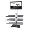 High Rise Electric Standing Desk Workstation, Single Monitor, 28" x 23" x 20.25", Black/Aluminum, Ships in 1-3 Business Days12