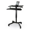 Mobile Height Adjustable Standing Desk with Keyboard Tray, 25.6 x 17.7 x 29 to 44, Black, Ships in 1-3 Business Days2