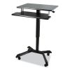 Mobile Height Adjustable Standing Desk with Keyboard Tray, 25.6 x 17.7 x 29 to 44, Black, Ships in 1-3 Business Days4