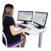 Electric Height Adjustable Standing Desk, 36 x 23.6 x 38.7 to 48.4, White, Ships in 1-3 Business Days5