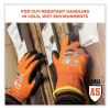 ProFlex 7551-CASE ANSI A5 Coated Waterproof CR Gloves, Orange, Medium, 144 Pairs/Carton, Ships in 1-3 Business Days4