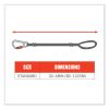 Squids 3105 Tool Lanyard w/Aluminum Carabiner+Cinch-Loop, 15 lb Max Work Cap, 32" to 48", Black, Ships in 1-3 Business Days7