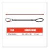 Squids 3105 Tool Lanyard w/Aluminum Carabiner+Cinch-Loop, 15lb Max Work Cap, 32" to 48", BK,100/PK,Ships in 1-3 Business Days6