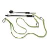 Squids 3311 Twin-Leg Tool Lanyard with Three Carabiners, 15lb Max Work Capacity, 35" to 42", Lime, Ships in 1-3 Business Days2