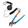 Squids 3000 Retractable Tool Lanyard with Carabiner Anchor, 1 lb Working Capacity, 48", Black, Ships in 1-3 Business Days3