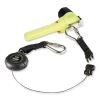 Squids 3000 Retractable Tool Lanyard with Carabiner Anchor, 1 lb Working Capacity, 48", Black, Ships in 1-3 Business Days5