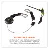 Squids 3000 Retractable Tool Lanyard with Carabiner Anchor, 1 lb Working Capacity, 48", Black, Ships in 1-3 Business Days7