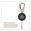 Squids 3011 Retractable Lanyard w/Tool+Swivel Anchor Carabiners, 8 lb Max Work Cap, 48", Black, Ships in 1-3 Business Days10