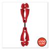 Squids 3420 Dual Clip Swivel Glove Clip Holder, 1 x 0.6 x 5.5, Acetal Copolymer, Red,100/Pack, Ships in 1-3 Business Days2