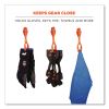 Squids 3400 Glove Clip Holder with Dual Clips, 1 x 1 x 6.5, Acetal Copolymer, Orange, 100/Carton, Ships in 1-3 Business Days3