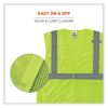 GloWear 8210HL Class 2 Economy Mesh Hook and Loop Vest, Polyester, X-Small, Lime, Ships in 1-3 Business Days6