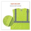 GloWear 8210HL Class 2 Economy Mesh Hook and Loop Vest, Polyester, Small/Medium, Lime, Ships in 1-3 Business Days6