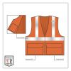 GloWear 8220HL Class 2 Standard Mesh Hook and Loop Vest, Polyester, 2X-Large/3X-Large, Orange, Ships in 1-3 Business Days4